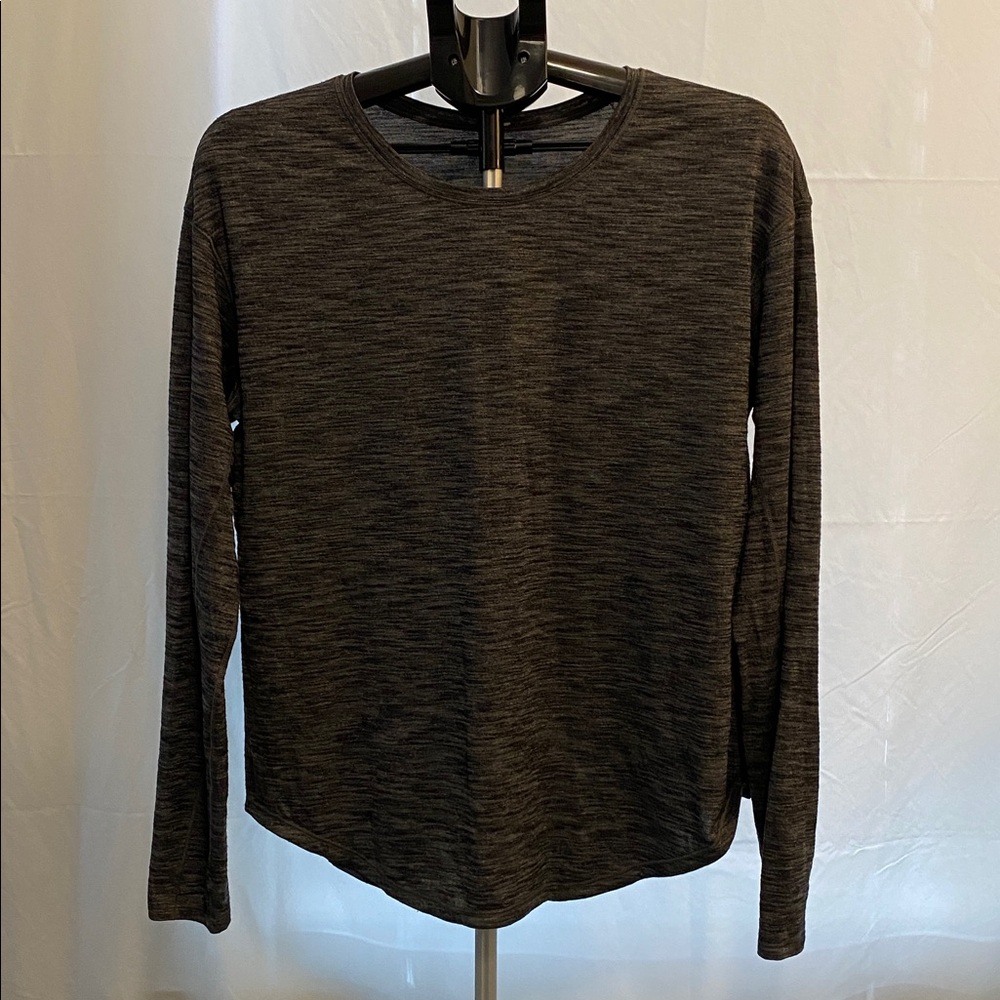 Lululemon Black Heather Long Sleeve Top Large